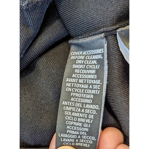 Ralph Lauren Black Label Black Viscose Blend Zip Up Cardigan Size Medium - Picture 8 of 9